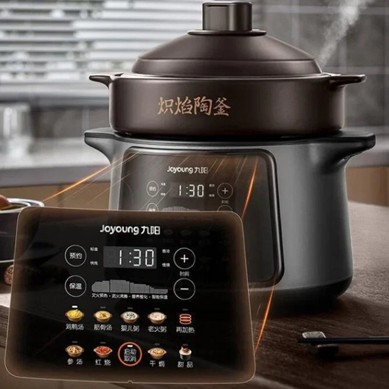 220V Joyoung 5L Ceramic Electric Stewing Soup Pot with Multiple Functions for Convenient Home Cooking