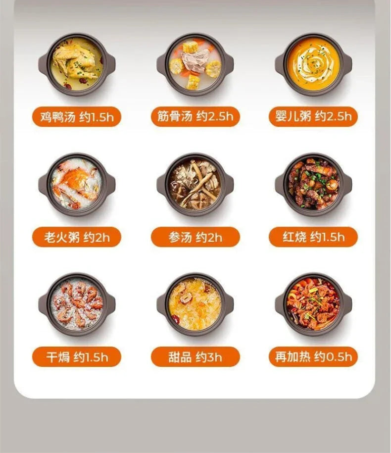 220V Joyoung 5L Ceramic Electric Stewing Soup Pot with Multiple Functions for Convenient Home Cooking