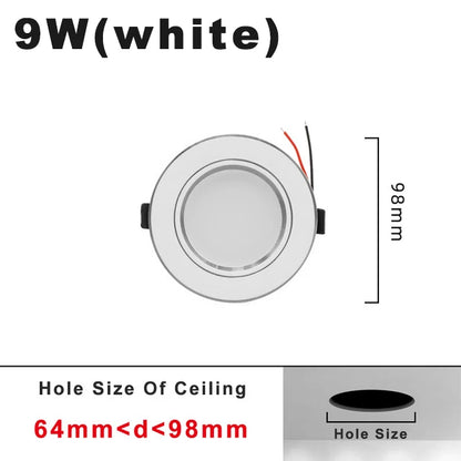 ZHMZH 5W 9W 12W 15W 18W White/Warm white LED Spot Lighting Led Bulb For Bedroom Kitchen Diningroom LED Downlight Round Recessed