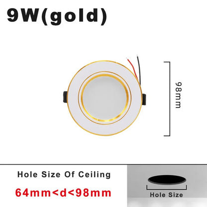 ZHMZH 5W 9W 12W 15W 18W White/Warm white LED Spot Lighting Led Bulb For Bedroom Kitchen Diningroom LED Downlight Round Recessed