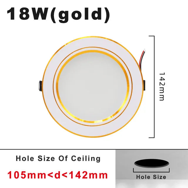 ZHMZH 5W 9W 12W 15W 18W White/Warm white LED Spot Lighting Led Bulb For Bedroom Kitchen Diningroom LED Downlight Round Recessed