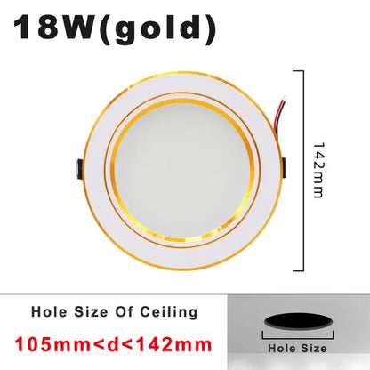 ZHMZH 5W 9W 12W 15W 18W White/Warm white LED Spot Lighting Led Bulb For Bedroom Kitchen Diningroom LED Downlight Round Recessed