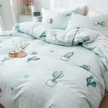 YanYangTian Nordic bed four-piece bedding set summer blankets for bed queen size bed sheets set Christmas bedroom decor