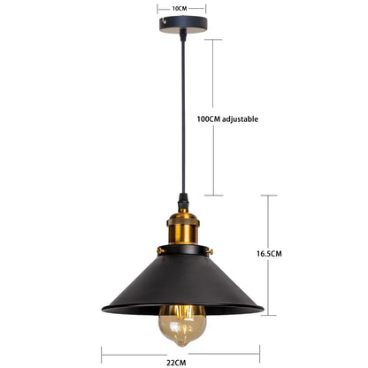 Retro Lid Hanging Lamp E27 Vintage Pendant Lights Loft Russia Pendant Lamp Lampshade for Kitchen Dining Bedroom Home Lighting