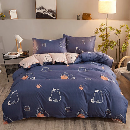 YanYangTian Nordic bed four-piece bedding set summer blankets for bed queen size bed sheets set Christmas bedroom decor