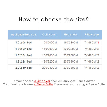 YanYangTian Nordic bed four-piece bedding set summer blankets for bed queen size bed sheets set Christmas bedroom decor