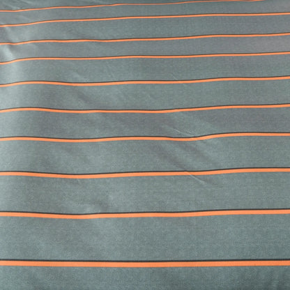 Striped Grey Duvet Cover Twin Queen Size Reversible Neutral Orange Plaid Quilt Cover Geometric Bedding Set Microfiber 3 Pcs Set