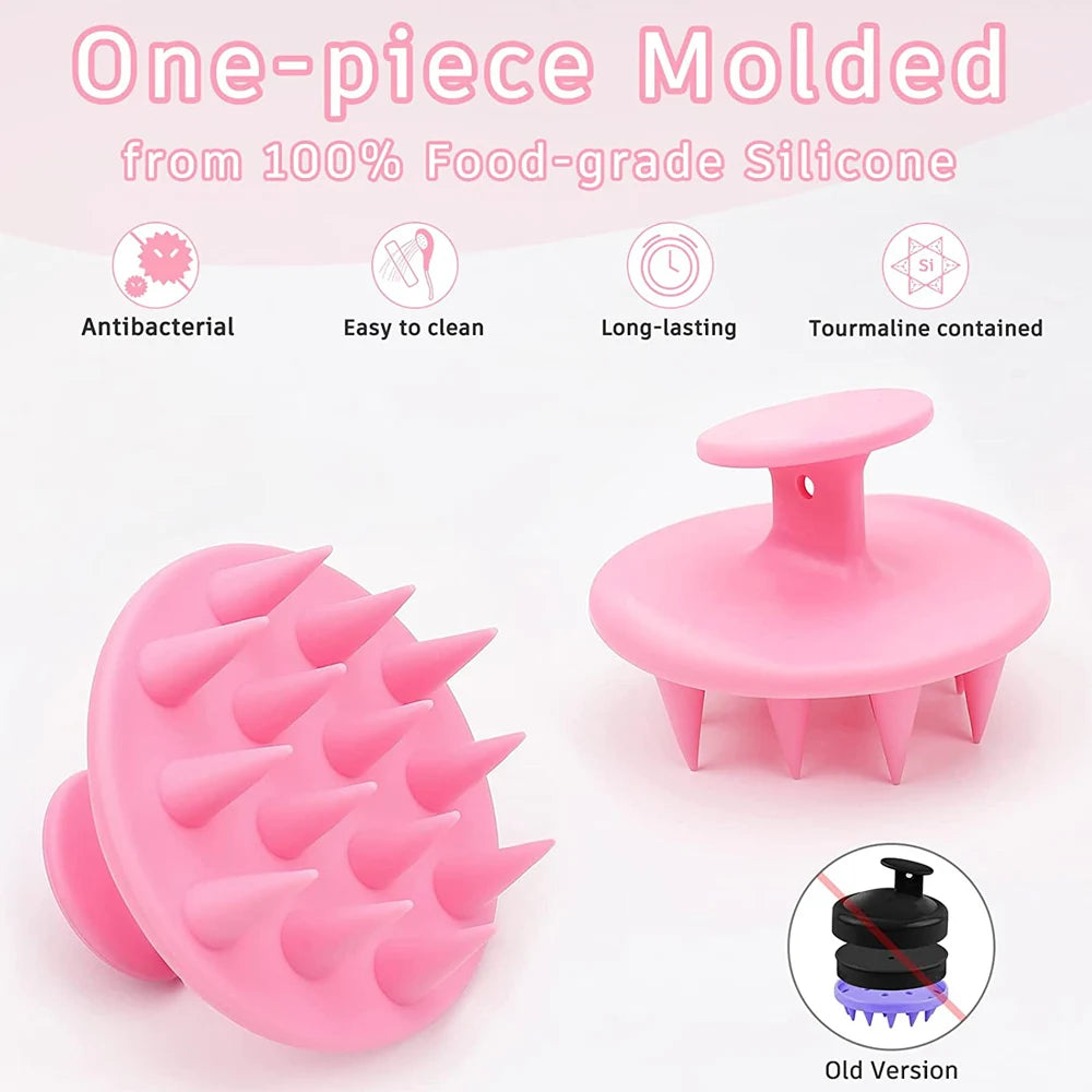 Silicone Scalp Massage Brush Soft Shampoo Massage Comb Bath Shower Wet&Dry Scalp Messager Hair Brush Use Women Care Hair Tool