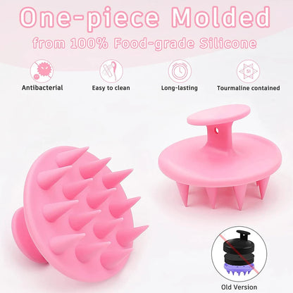 Silicone Scalp Massage Brush Soft Shampoo Massage Comb Bath Shower Wet&Dry Scalp Messager Hair Brush Use Women Care Hair Tool