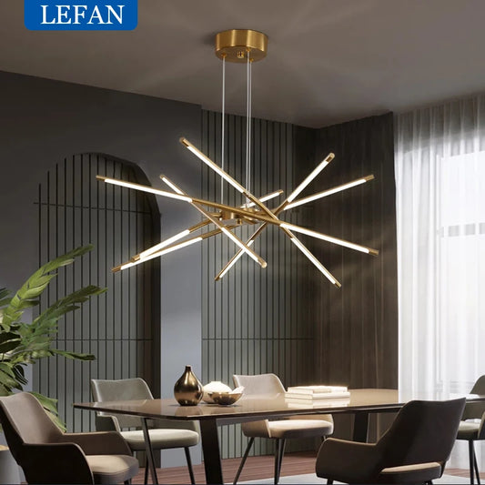 Modern LED Ceiling Pendant Lamp for Living Room Dining Bedroom Kitchen Home Remote Hanging Chandeliers Interior Lighting Fixture
