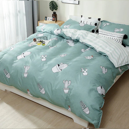 YanYangTian Nordic bed four-piece bedding set summer blankets for bed queen size bed sheets set Christmas bedroom decor