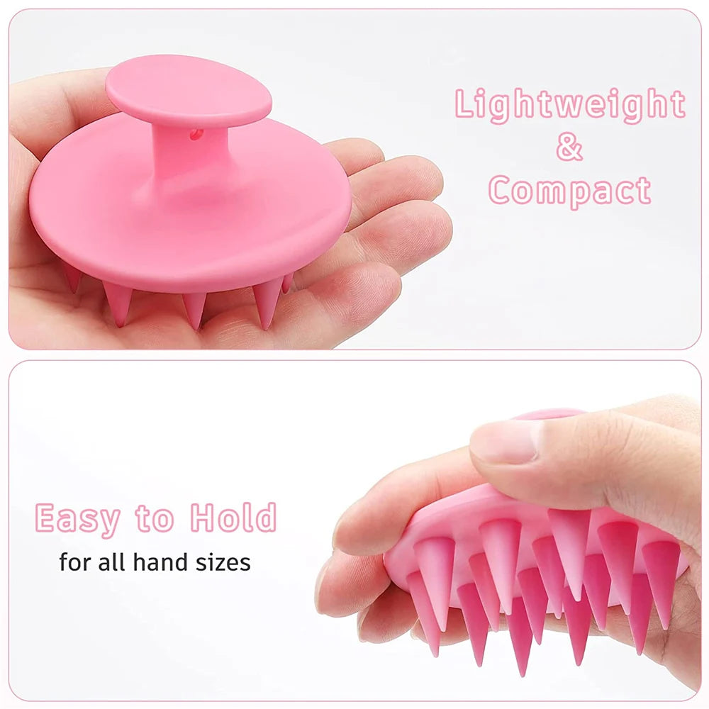 Silicone Scalp Massage Brush Soft Shampoo Massage Comb Bath Shower Wet&Dry Scalp Messager Hair Brush Use Women Care Hair Tool