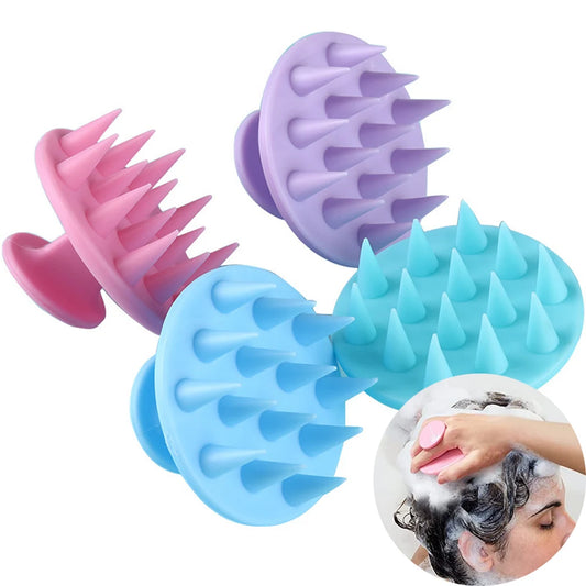 Silicone Scalp Massage Brush Soft Shampoo Massage Comb Bath Shower Wet&Dry Scalp Messager Hair Brush Use Women Care Hair Tool