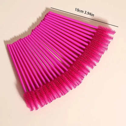 Set Of 50 Eyelash Wand Applicator, Eyelash Extension Cord, Women’s Makeup Tool, Portable Makeup Brush, Eyelash Beauty Tool