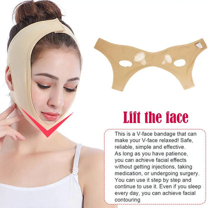 Reusable Face Slimming Bandage V Line Face Shaper Women Care Facial Skin Strap Lift Beauty Tools Up Massage Belt Cheek Face M6B5