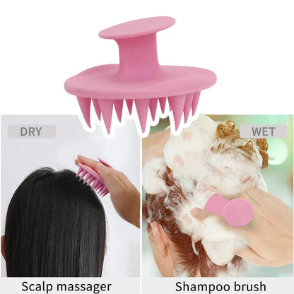 Silicone Scalp Massage Brush Soft Shampoo Massage Comb Bath Shower Wet&Dry Scalp Messager Hair Brush Use Women Care Hair Tool