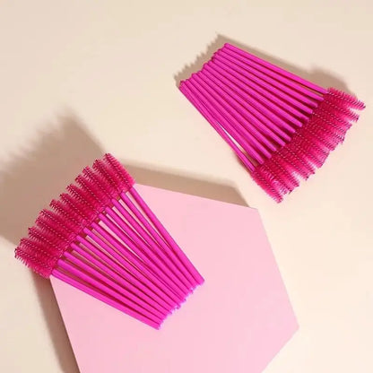Set Of 50 Eyelash Wand Applicator, Eyelash Extension Cord, Women’s Makeup Tool, Portable Makeup Brush, Eyelash Beauty Tool