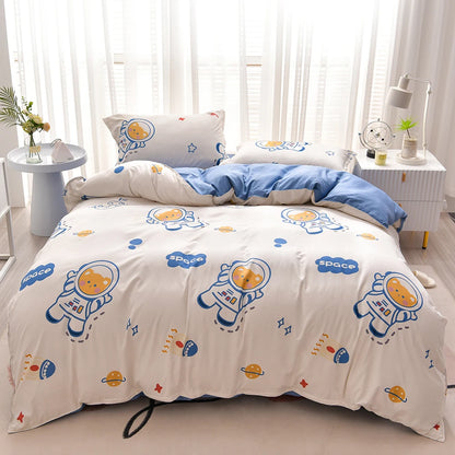 YanYangTian Nordic bed four-piece bedding set summer blankets for bed queen size bed sheets set Christmas bedroom decor