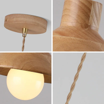 Nordic Wood Pendant Lights For Kitchen Island Home Decor Hanging Lamp Bedside Restaurant Dinning Hall Table Suspended Light