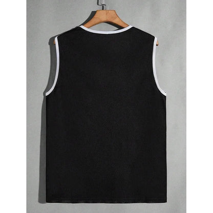 Summer Men's New Fashion James 23 Jersey Mesh Sweat-Absorbing Basketball Jerseys Comfortable Breathable Leisure Sports Tank Top