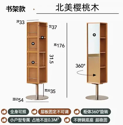 White Cabinet Armoire Travel Mirror Led Light Hanging Jewelry Organizer Livingroom Bedroom Cabinets Storage Full Body Wall Wood